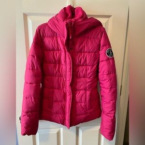 Abercrombie Ultra Puffer pink jacket size S